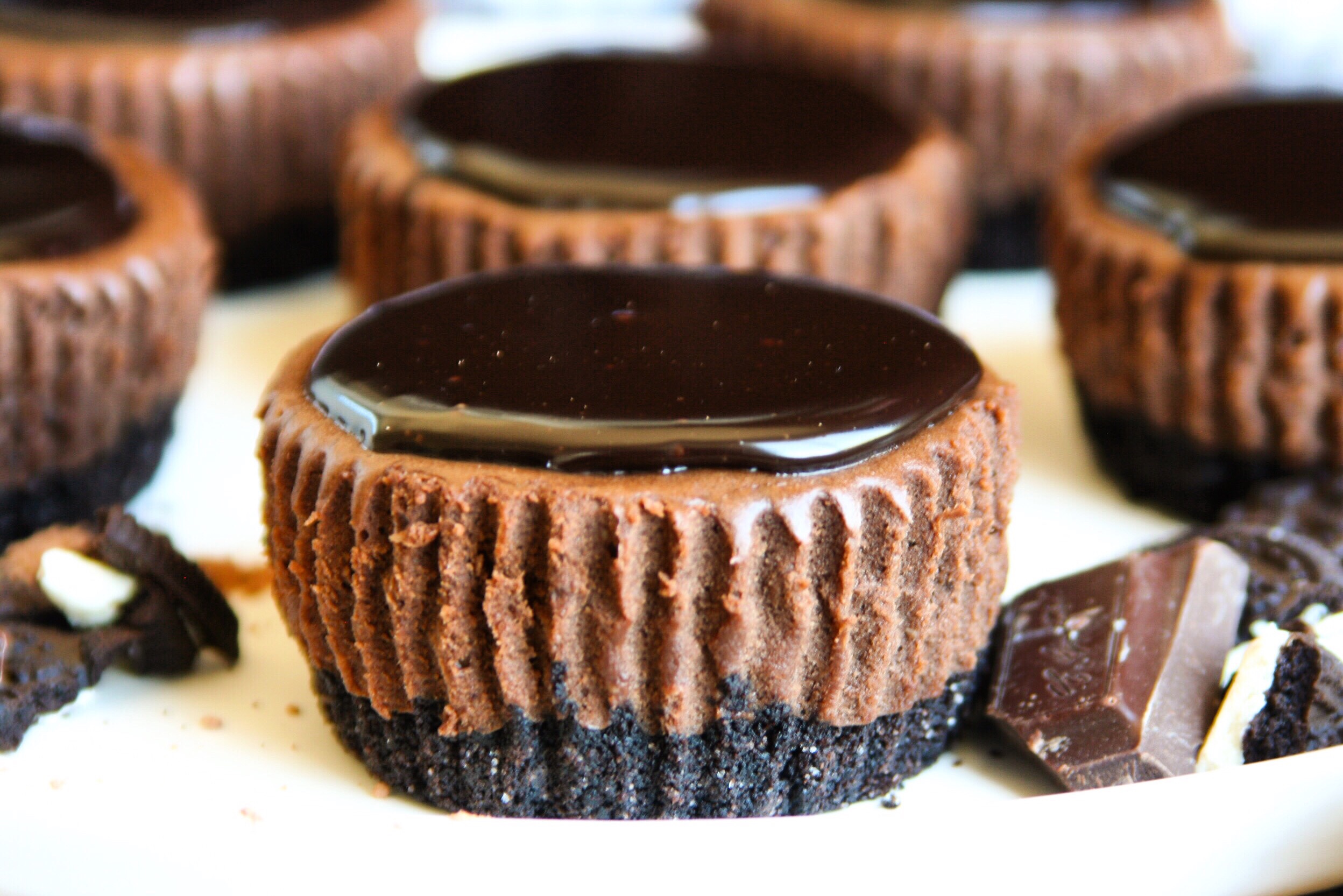 Mini Triple Chocolate Cheesecakes | Pastry Tales